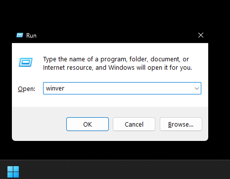 Windows version check dialog box