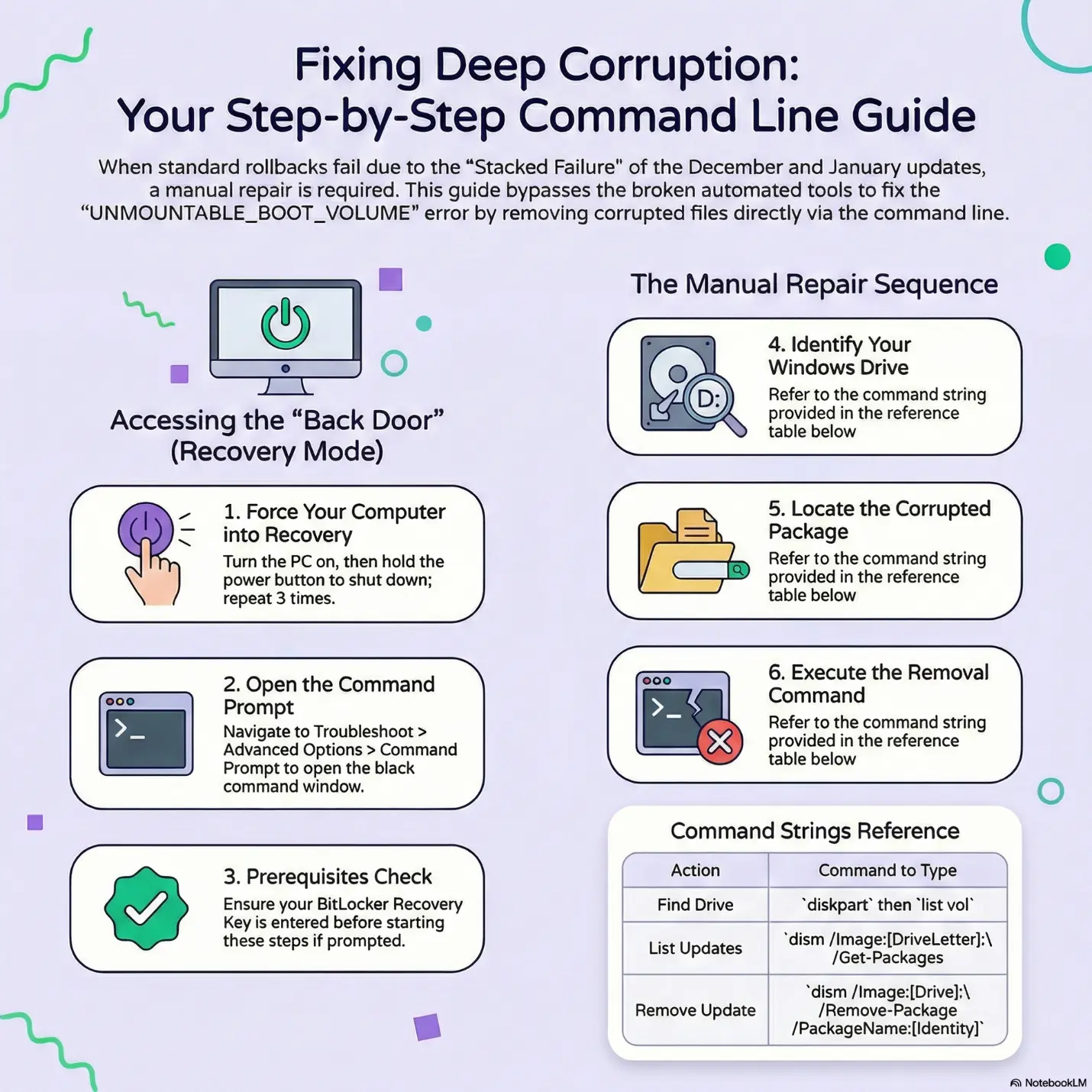 Advanced command line repair guide for Windows 11 January 2026 update