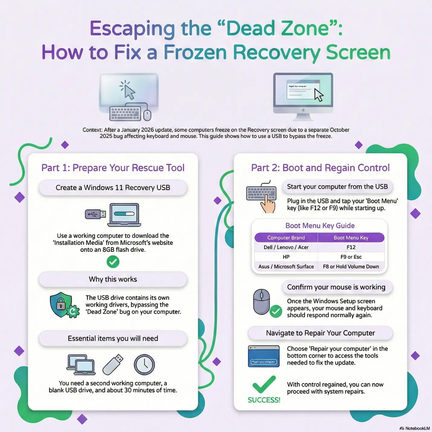 Step-by-step guide for fixing the Dead Zone frozen recovery screen