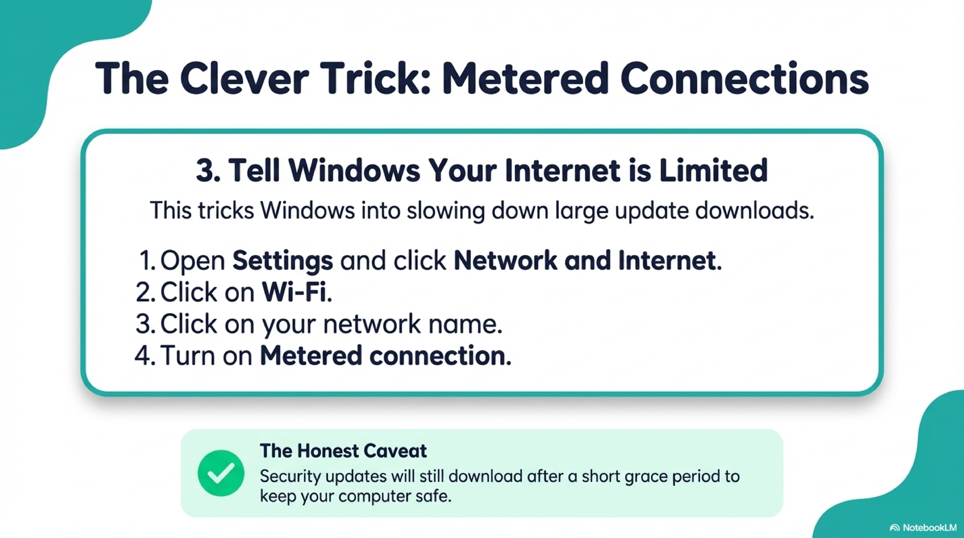 Windows Update Tip Slide 3 - Disable Services
