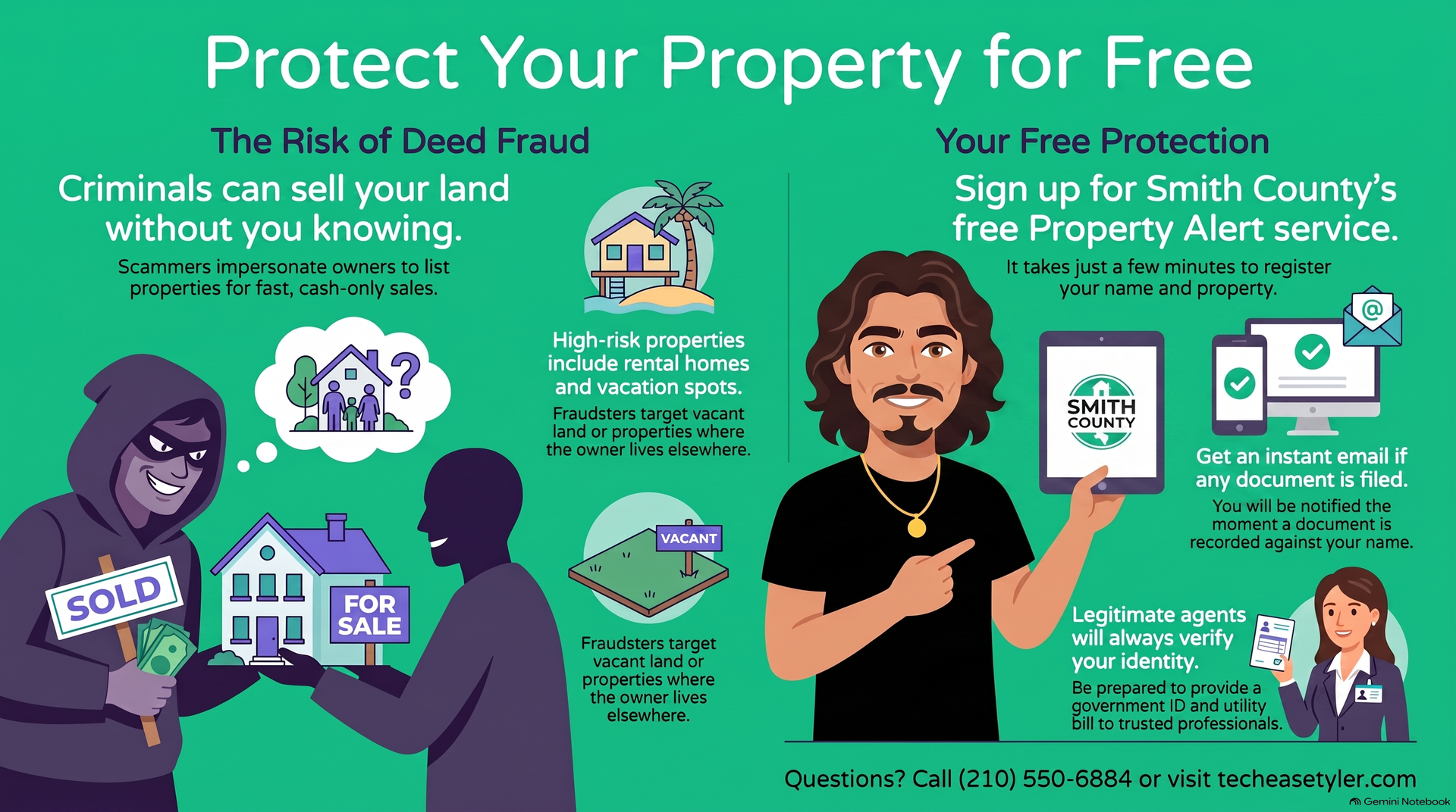 How to protect your property for free infographic