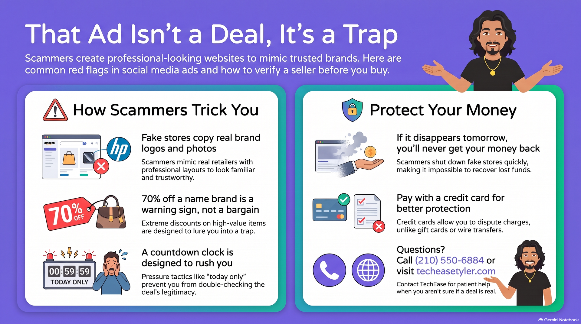 Guide to spotting a fake social media ad for an online store