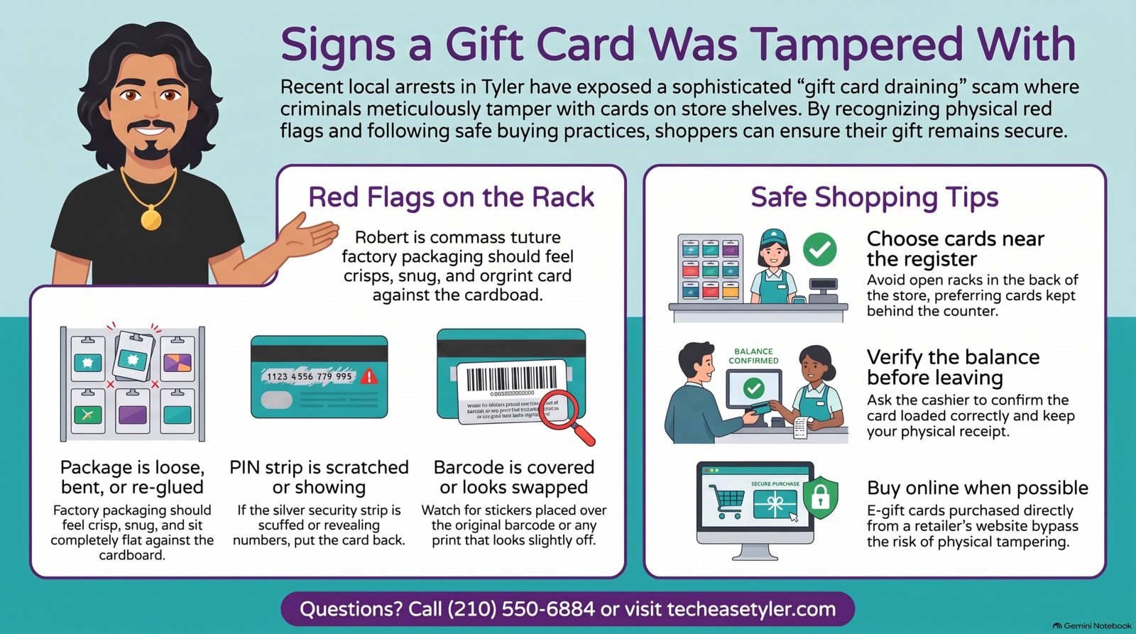 The warning signs that a gift card has been tampered with