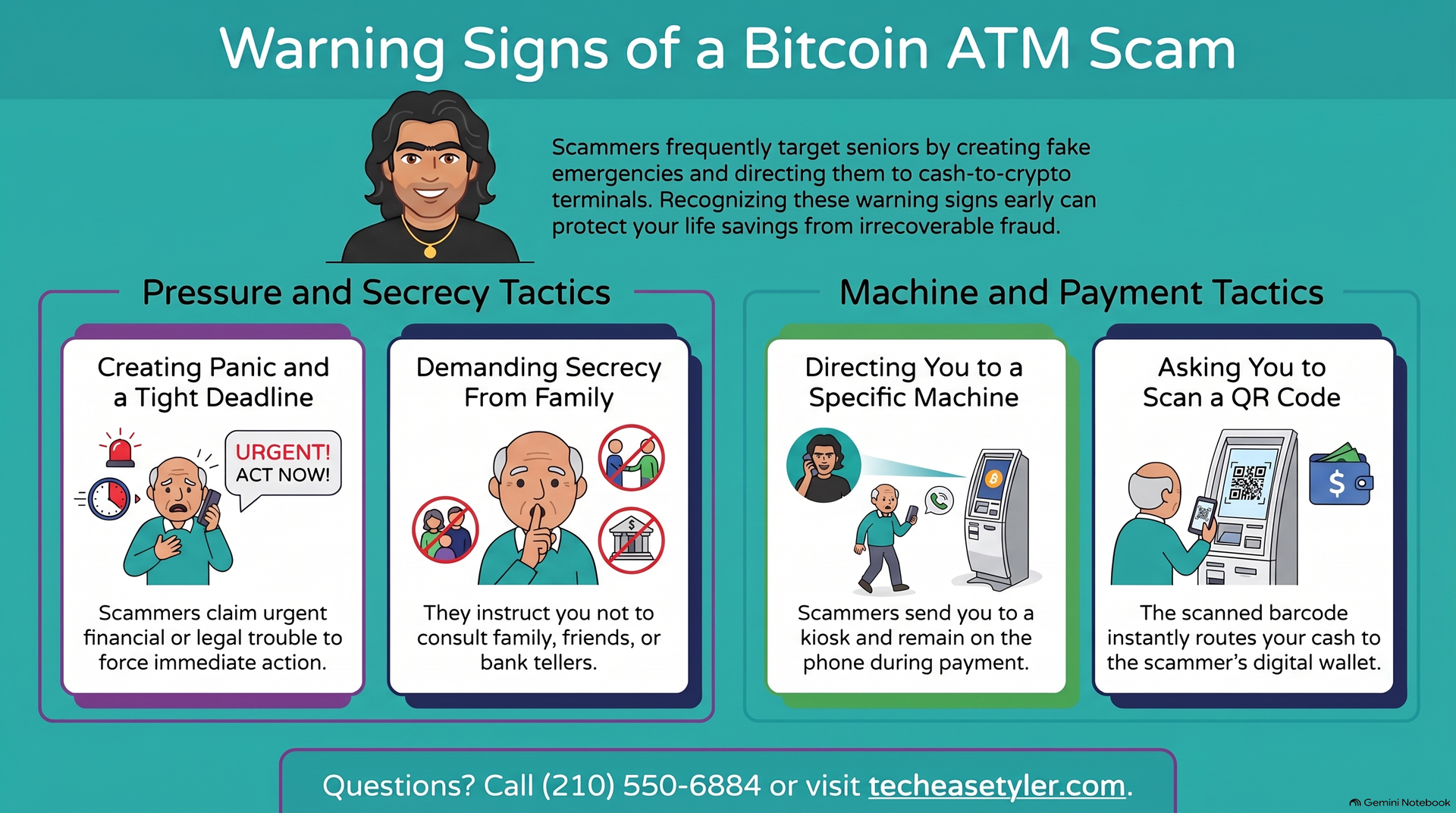 Warning signs of a Bitcoin ATM scam