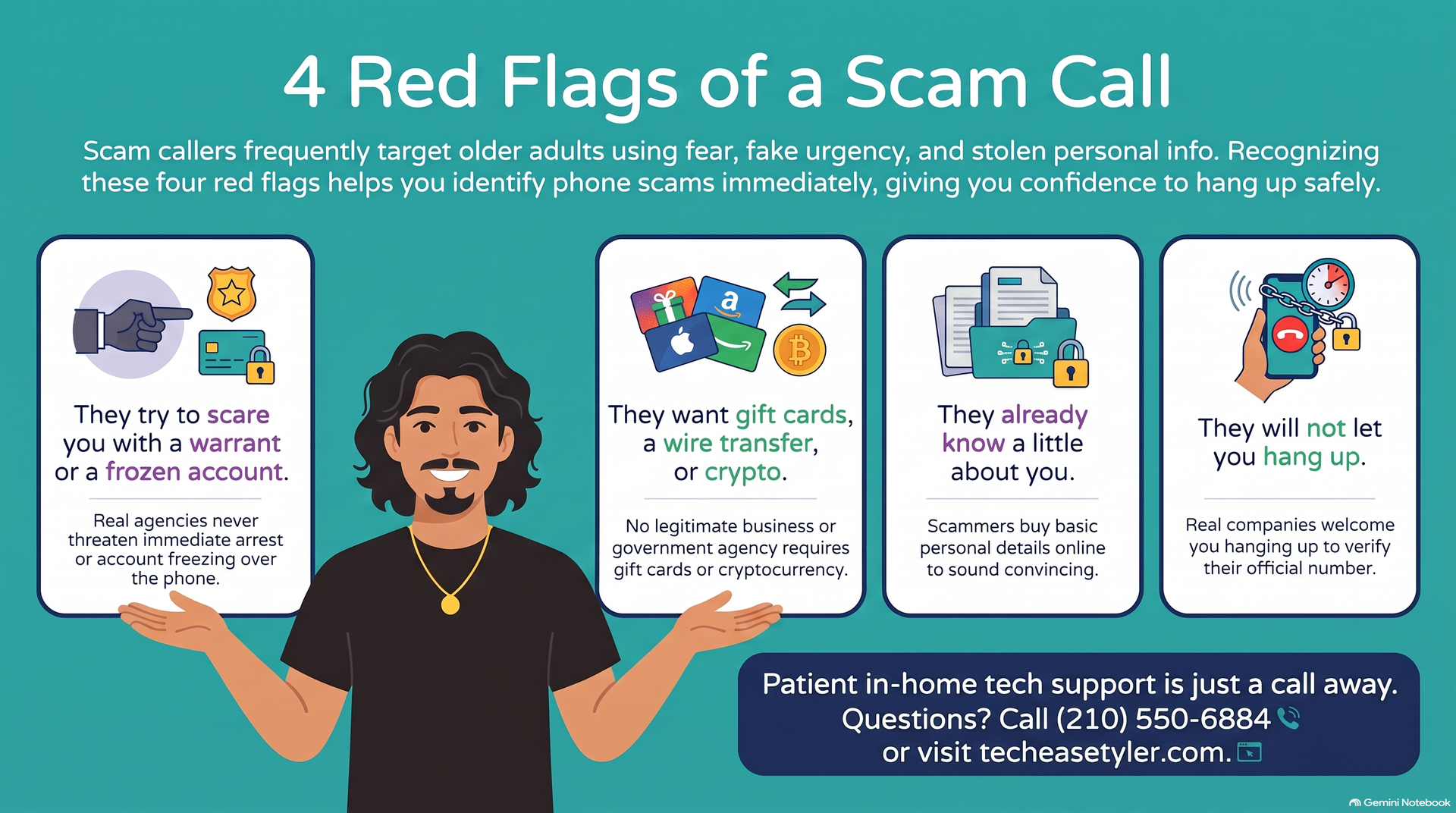 4 red flags of a scam call