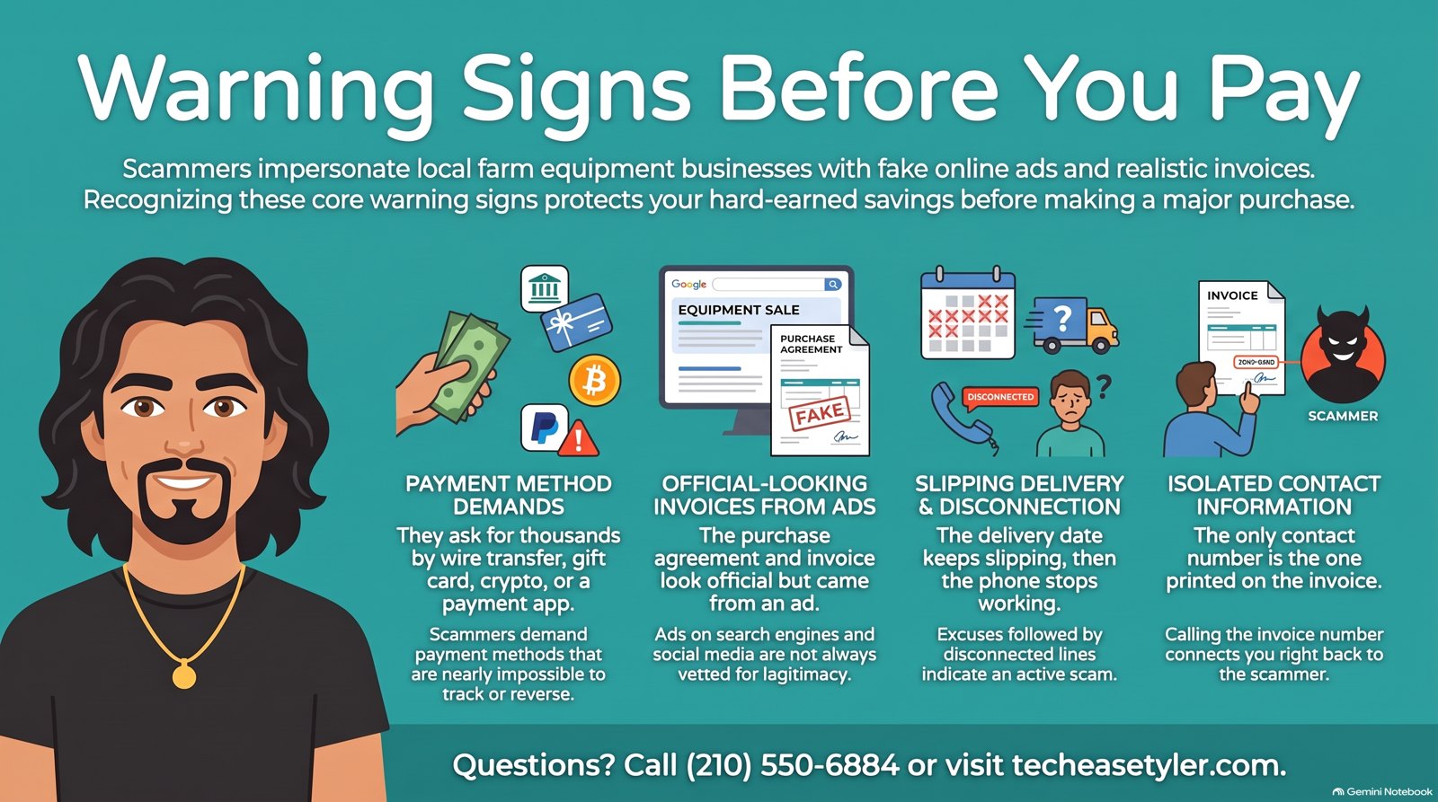 Warning signs before you pay for farm equipment online